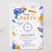 Dart Gun Birthday Einladungen (Vorderseite)