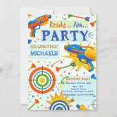 Dart Gun Birthday Invitation Einladung (Vorderseite)