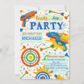 Dart Gun Birthday Invitation Einladung (Vorderseite)