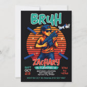 Dart Gun Birthday Party Einladung (Vorderseite)