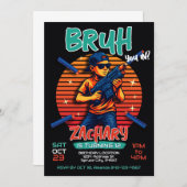 Dart Gun Birthday Party Einladung (Vorne/Hinten)