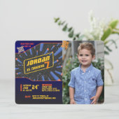 Dart Gun Einladung (Stehend Vorderseite)