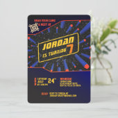 Dart Gun Einladung (Stehend Vorderseite)