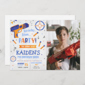 Dart Gun Party Birthday Foto Einladung (Vorne/Hinten)