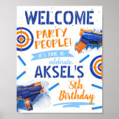 Dart Gun Welcome Poster | Dart Party (Vorne)