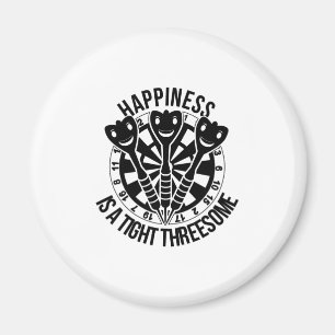 Dart Happiness ist eine knappe Drohung Magnet