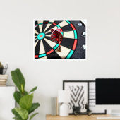 Dart in Dartboard Poster (Heimbüro)