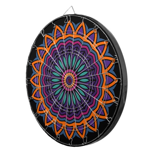 DART Mandala - Blume Dartscheibe (Vorderseite rechts)