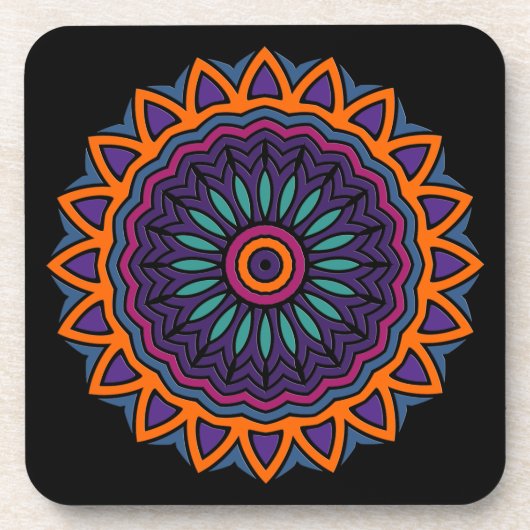 DART Mandala - Blume Getränkeuntersetzer (Vorderseite)