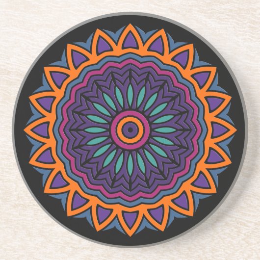 DART Mandala - Blume Untersetzer (Vorne)