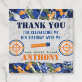 Dart Military Birthday Party Dart Camouflage Soldi Geschenkanhänger (Vorderseite)