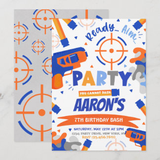 Dart Party Birthday Einladung