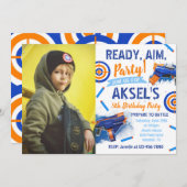 Dart Party Birthday Einladung | Foto Dart Einladun (Vorne/Hinten)