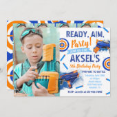 Dart Party Birthday Einladung | Foto Dart Einladun (Vorne/Hinten)