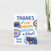 Dart Party Vielen Dank | Dart Birthday Dankeskarte (Vorderseite)