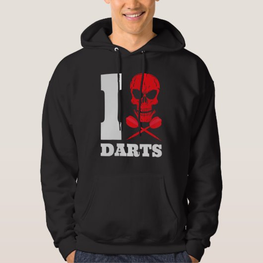 Dart Pfeile Schädel 180 Hoodie (Vorderseite)