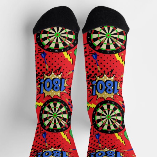 Dart Player Darts Gemustert Socken (Oben)