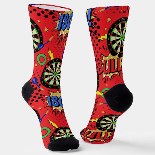 Dart Player Darts Gemustert Socken (Gewinkelt)