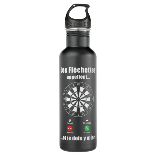 Dart Player Gift Dart the Darts Call Edelstahlflasche (Vorderseite)
