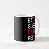 Dart Player Team Funny Sprichwort isst Sleep Darts Kaffeetasse (VorderseiteRechts)