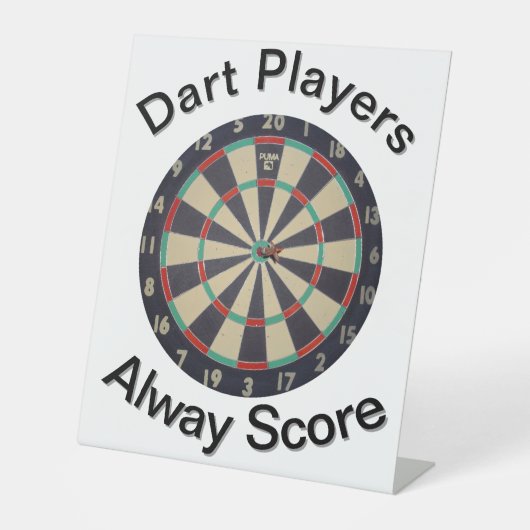 Dart Players Alway Score Sockelschild (Vorderseite)
