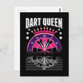 Dart Queen Arrow Triple Dartboard 180 Funny Darts Postkarte (Vorne/Hinten)