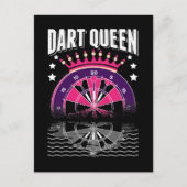 Dart Queen Arrow Triple Dartboard 180 Funny Darts Postkarte (Vorderseite)