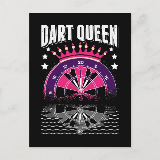 Dart Queen Arrow Triple Dartboard 180 Funny Darts Postkarte (Vorderseite)