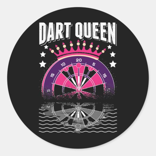 Dart Queen Arrow Triple Dartboard 180 Funny Darts Runder Aufkleber (Vorderseite)