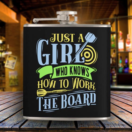 Dart Queen Vinyl Wrapped Flask 6 oz. Flachmann