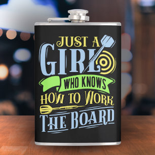 Dart Queen Vinyl Wrapped Flask 8 oz. Flachmann