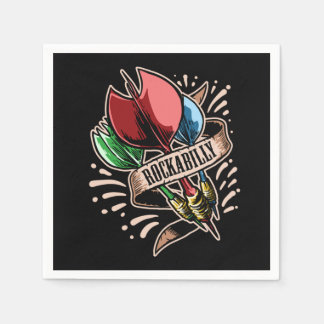 Dart Rock n Roll Darts Pfeil Rockabilly Serviette