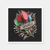 Dart Rock'n'Roll Darts Arrow Rockabilly Serviette (Vorderseite)