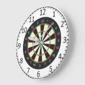 Dart-Scheibe Große Wanduhr (Winkel)