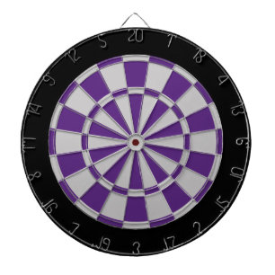 Dart-Scheibe: Silber-Grau, Lila und Schwarz Dartscheibe