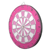 Dart-Scheibe: Weiß, Hellrosa und Dunkelrosa Dartscheibe (Vorderseite rechts)