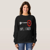 Dart Shirt Funny Dart Throwing Oops I Dark (Vorne ganz)