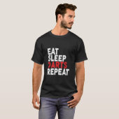 Dart - Sleep Darts Repeat Darts T-Shirt essen (Vorne ganz)