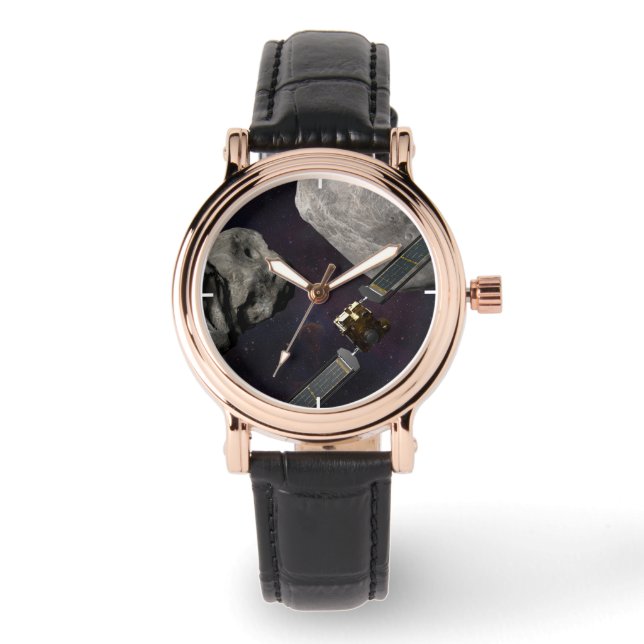 Dart Spacecraft und Liciacube vor der Einwirkung Armbanduhr (Vorderseite)