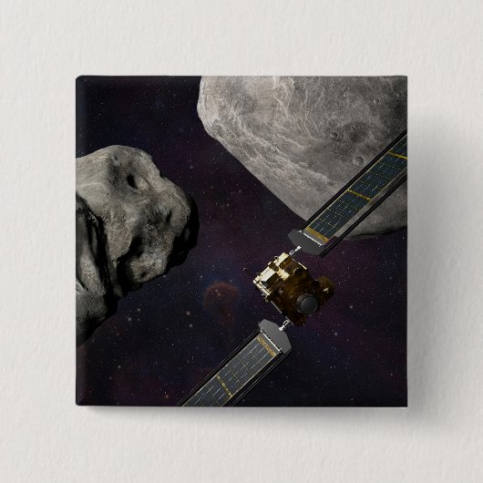 Dart Spacecraft und Liciacube vor der Einwirkung Button (Vorderseite)