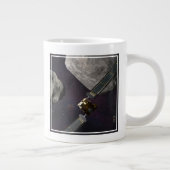 Dart Spacecraft und Liciacube vor der Einwirkung Jumbo-Tasse (Rechts)