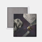Dart Spacecraft und Liciacube vor der Einwirkung Magnet (Vorderseite/Rückseite)