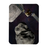Dart Spacecraft und Liciacube vor der Einwirkung Magnet (Vertikal)