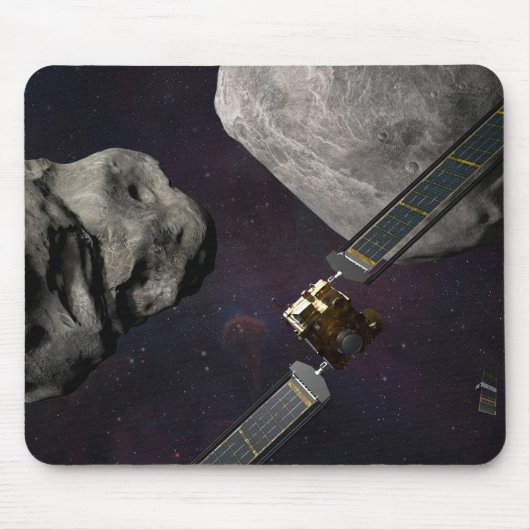 Dart Spacecraft und Liciacube vor der Einwirkung Mousepad (Vorne)