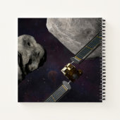 Dart Spacecraft und Liciacube vor der Einwirkung Notizblock (Rückseite)
