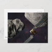 Dart Spacecraft und Liciacube vor der Einwirkung Postkarte (Vorne/Hinten)