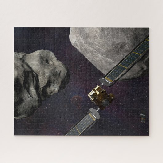 Dart Spacecraft und Liciacube vor der Einwirkung Puzzle (Horizontal)