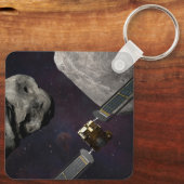Dart Spacecraft und Liciacube vor der Einwirkung Schlüsselanhänger (Rückseite)