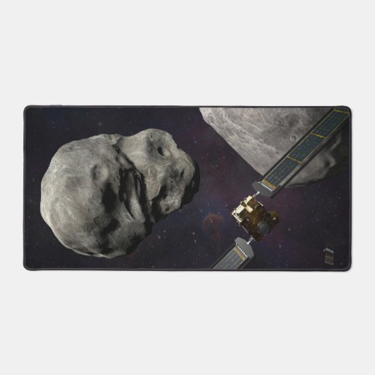 Dart Spacecraft und Liciacube vor der Einwirkung Schreibtischunterlage (Vorderseite)