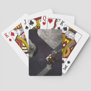 Dart Spacecraft und Liciacube vor der Einwirkung Spielkarten